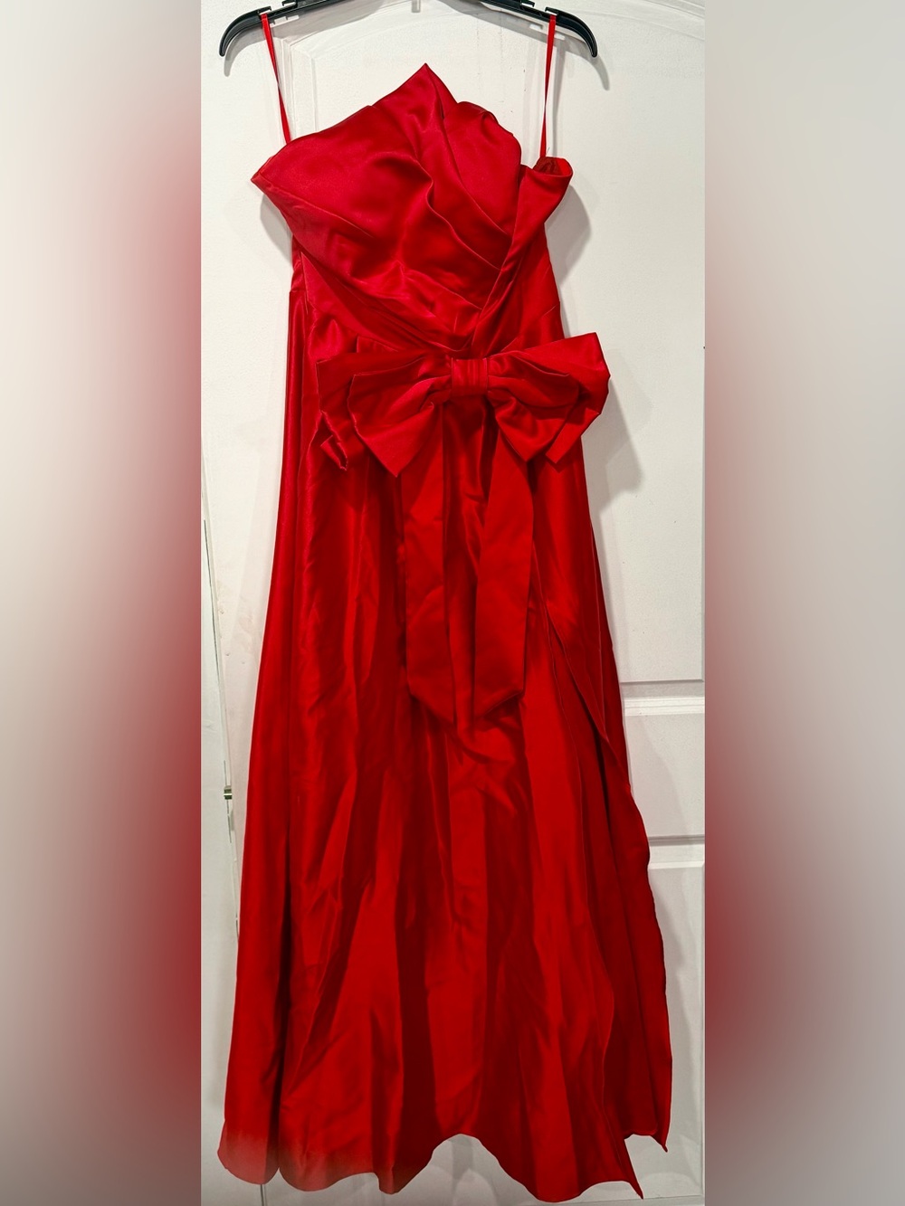 Moda Glam Boutique Angelina Oversized Bow Gown Red Maxi Dress